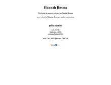 Tablet Screenshot of hannahbosma.nl